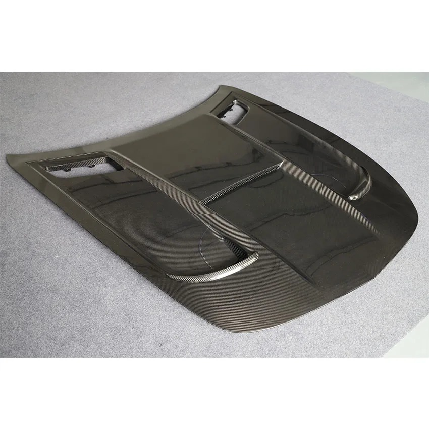 Auto Parts Black Series Style Dry Full Carbon Fiber Bonnet Hood For   GT GTS Carbon Hood Body Kit
